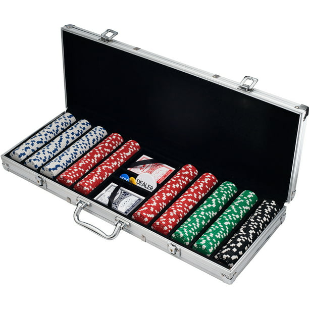 100 PLASTIC POKER CHIPS RED WHITE AND BLUE BETTING CHIP WITH STORAGE TRAY 